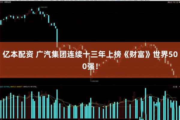 亿本配资 广汽集团连续十三年上榜《财富》世界500强！