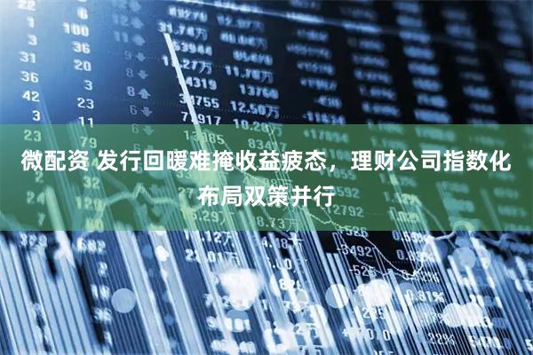 微配资 发行回暖难掩收益疲态，理财公司指数化布局双策并行