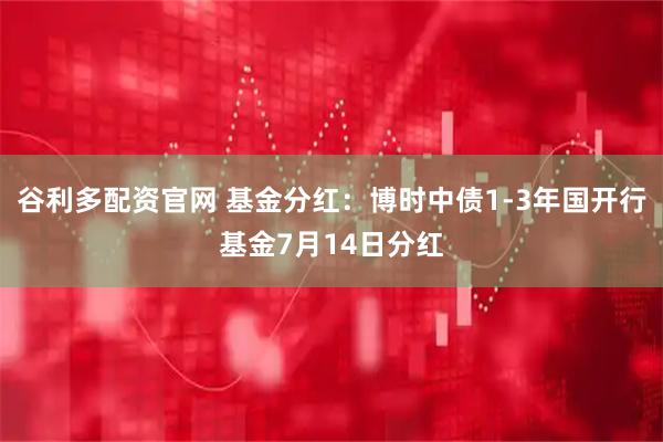 谷利多配资官网 基金分红：博时中债1-3年国开行基金7月14日分红